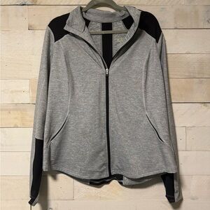 Tek Gear Heather Gray and Black Athletic Jacket